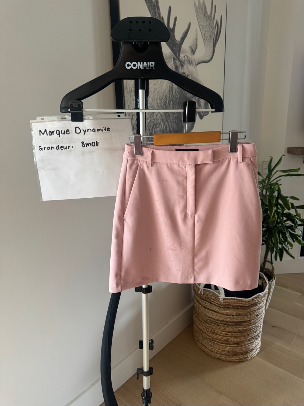 Dynamite Soft Pink Mini Skirt with Belt Loops